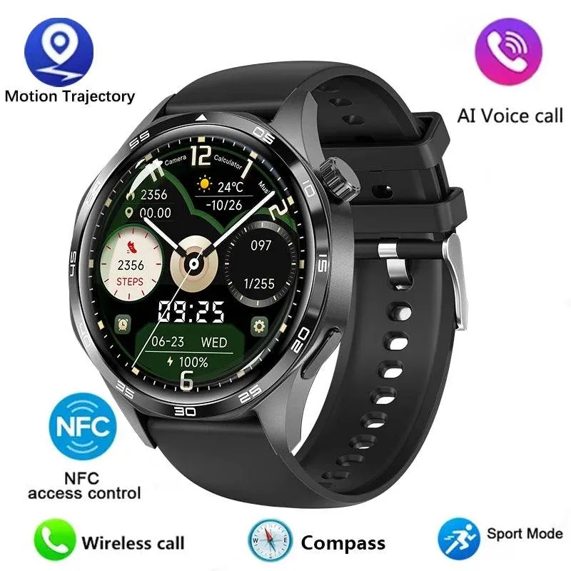 GT5 PRO Smart Watch Men Watch 5 Pro AMOLED HD Screen Bluetooth Call GPS Trajectory NFC Heart Rate Compass SmartWatches New