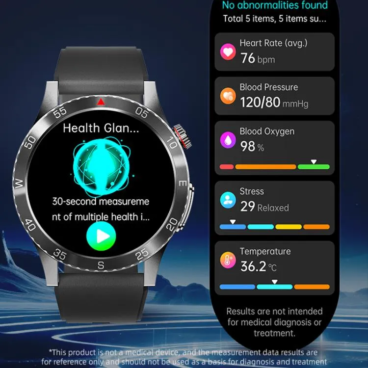 H9 1.43 inch Silicone Strap ECG Smart Watch Supports Bluetooth Calls/Smart Voice Assistant(Blue)