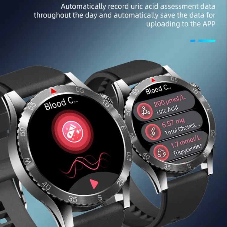H9 1.43 inch Silicone Strap ECG Smart Watch Supports Bluetooth Calls/Smart Voice Assistant(Blue)