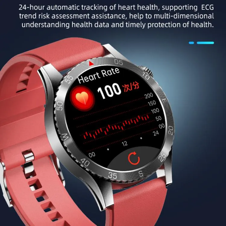 H9 1.43 inch Silicone Strap ECG Smart Watch Supports Bluetooth Calls/Smart Voice Assistant(Blue)