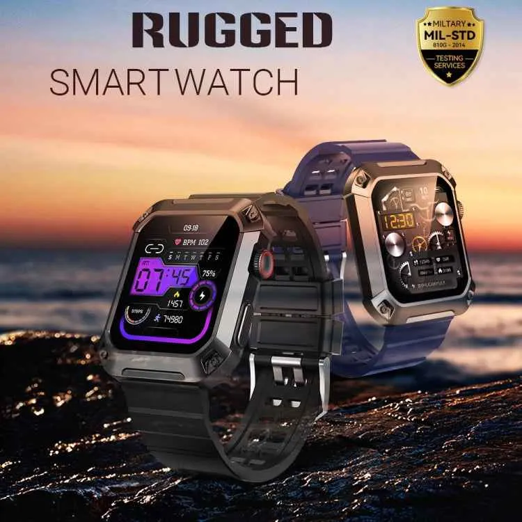 HAMTOD NX3 Pro 1.83 inch Rugged Smart Watch, Support Bluetooth Call / Sleep / Heart Rate / Blood Oxygen / Blood Pressure Monitoring(Green)