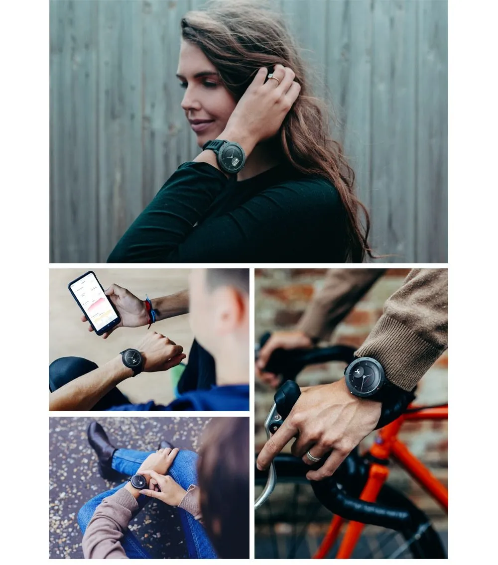 Heart Rate Blood Pressure Monitor Hybrid Smart Watch