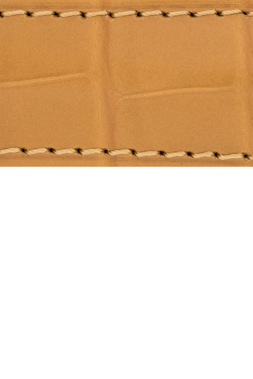 Hirsch EARL Genuine Alligator Watch Strap in HONEY