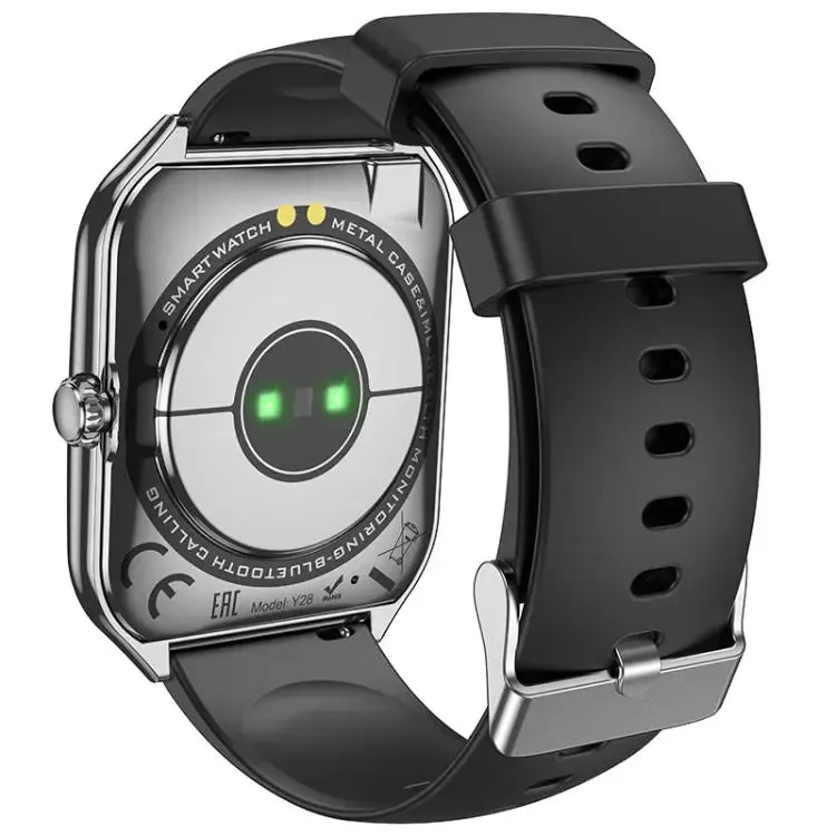hoco Y28 1.96 inch AMOLED Screen IP67 Waterproof Smart Sports Watch, Call Version(Silver)