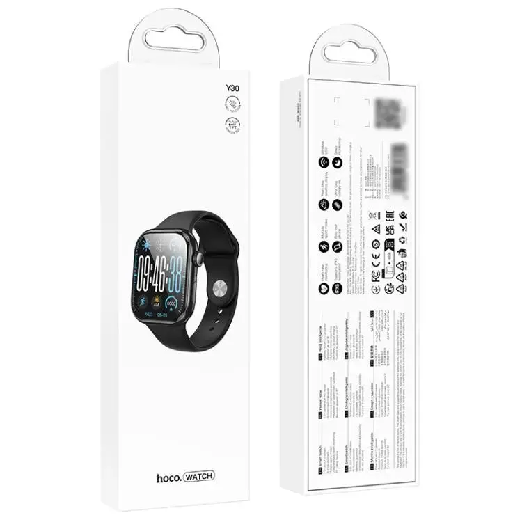 hoco Y30 2.0 inch Screen Smart Sports Watch Call Version(Black)