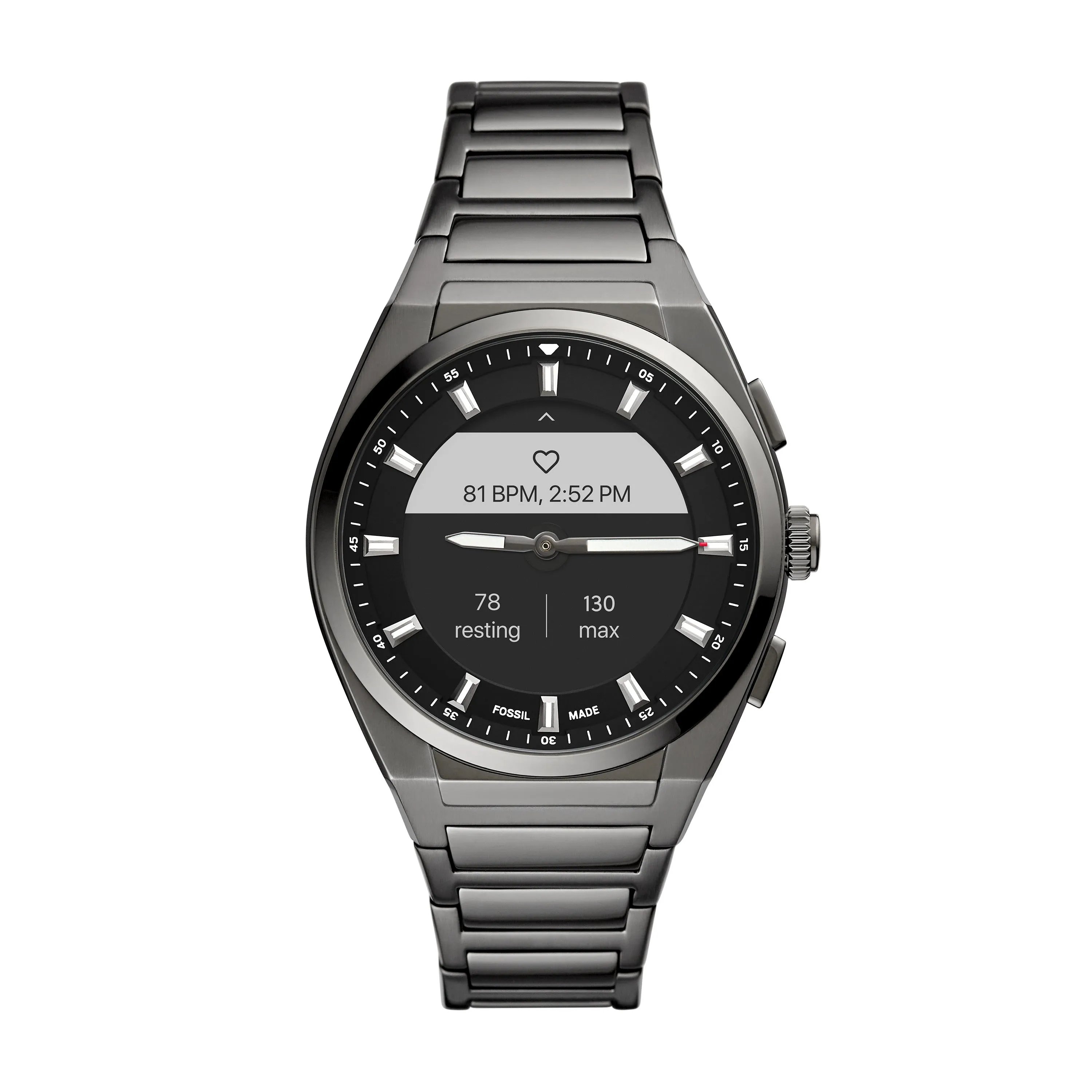 Hybrid Smartwatch HR Everett Smoke Stainless Steel