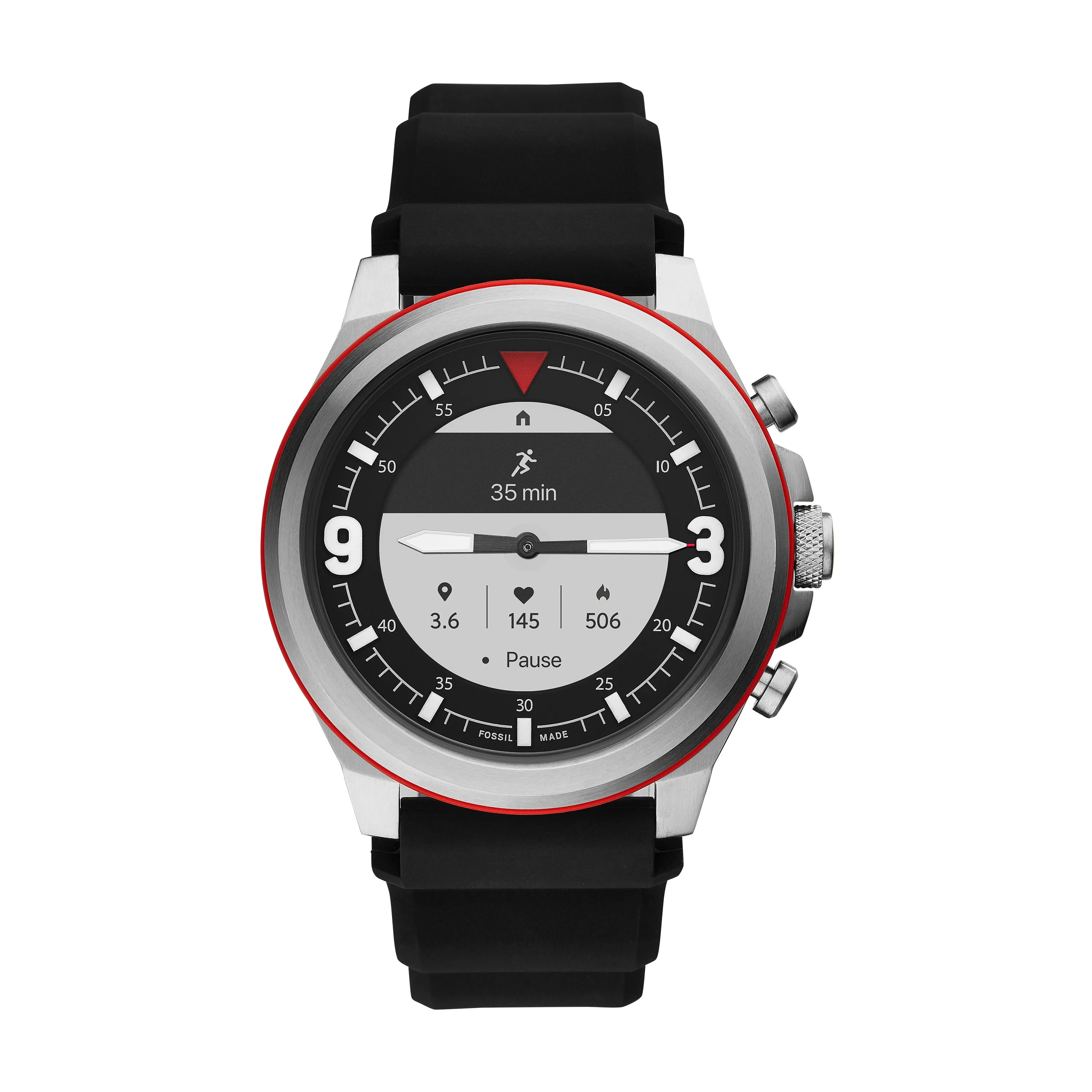 Hybrid Smartwatch HR Latitude Black Silicone