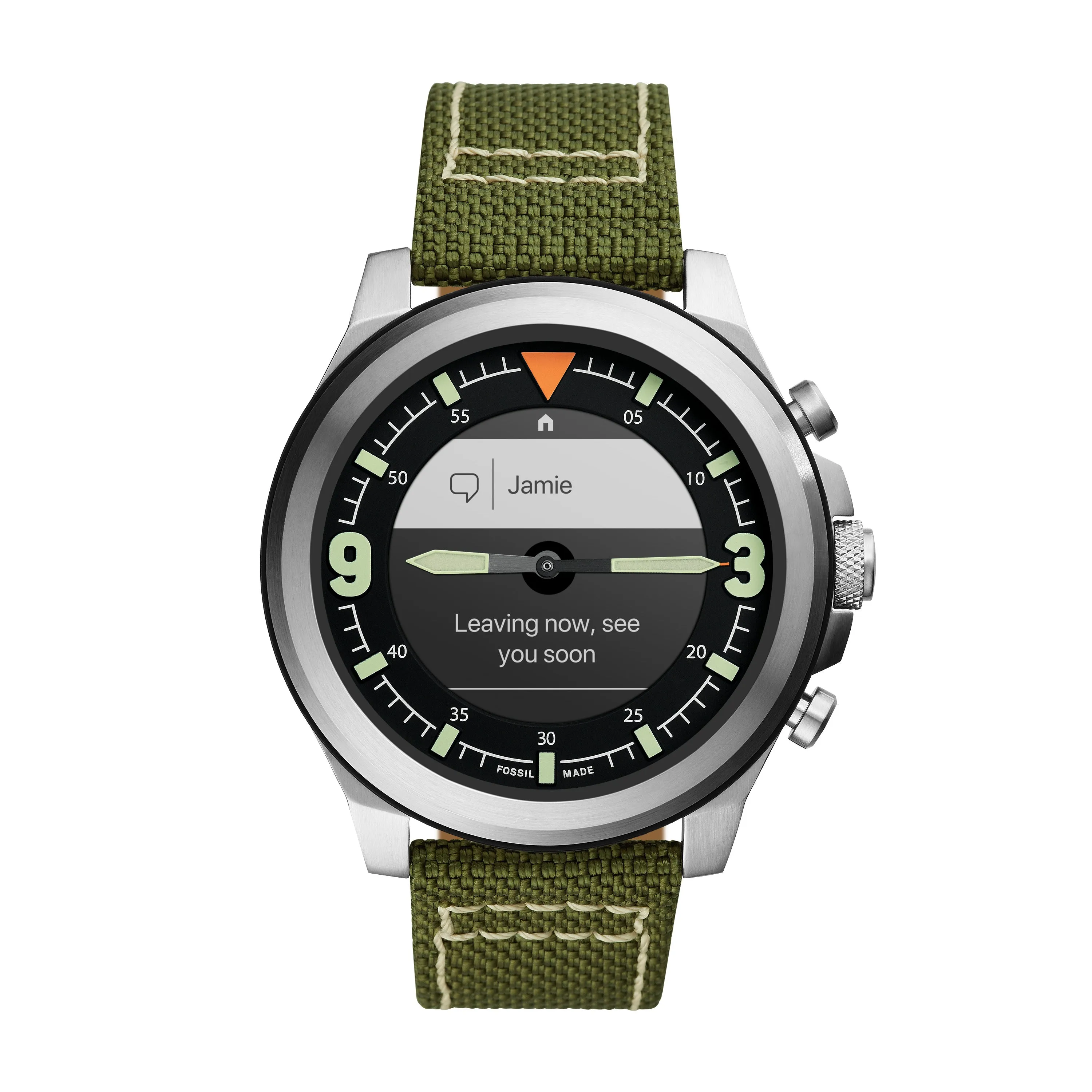 Hybrid Smartwatch HR Latitude Olive Nylon