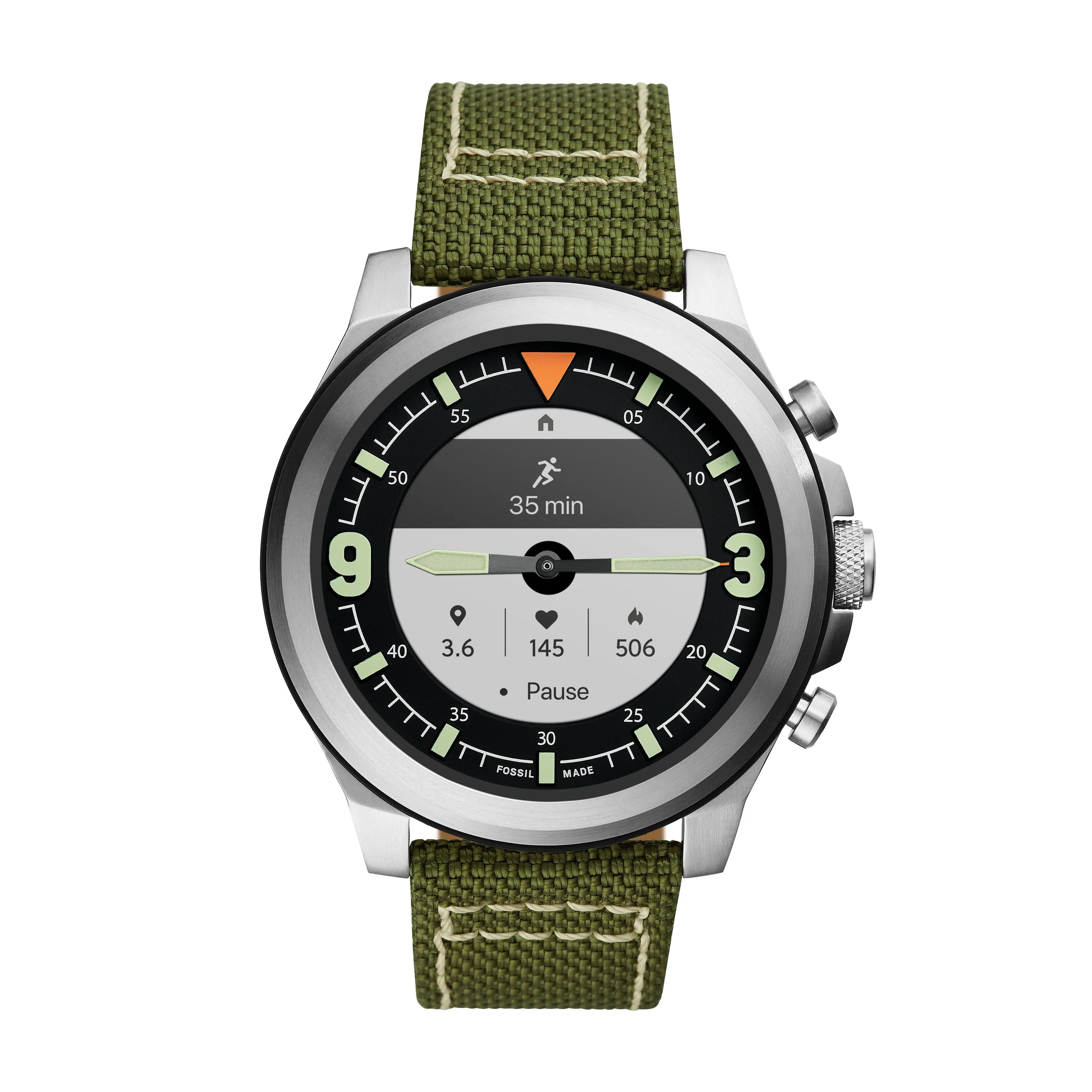 Hybrid Smartwatch HR Latitude Olive Nylon