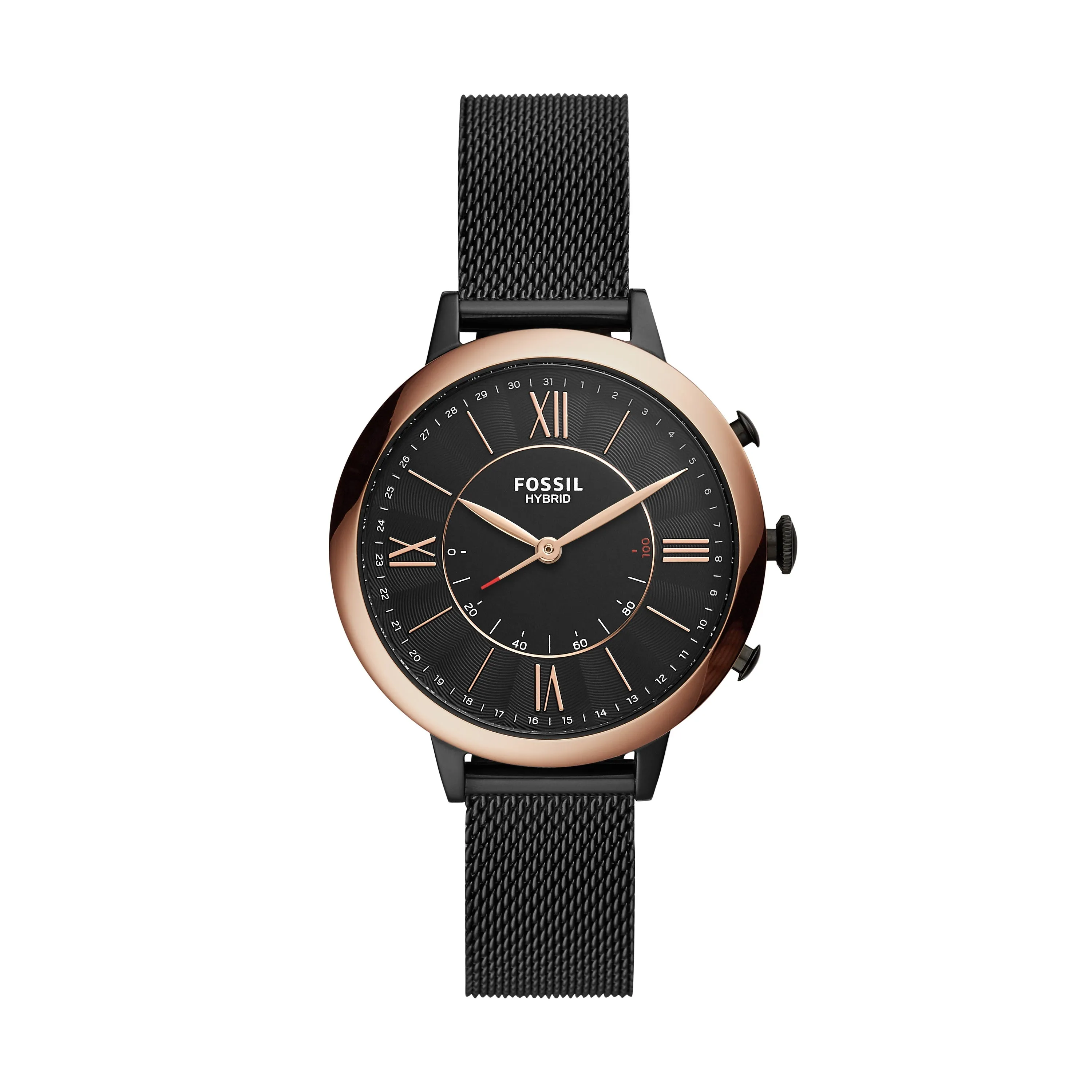 Hybrid Smartwatch Jacqueline Black Stainless Steel