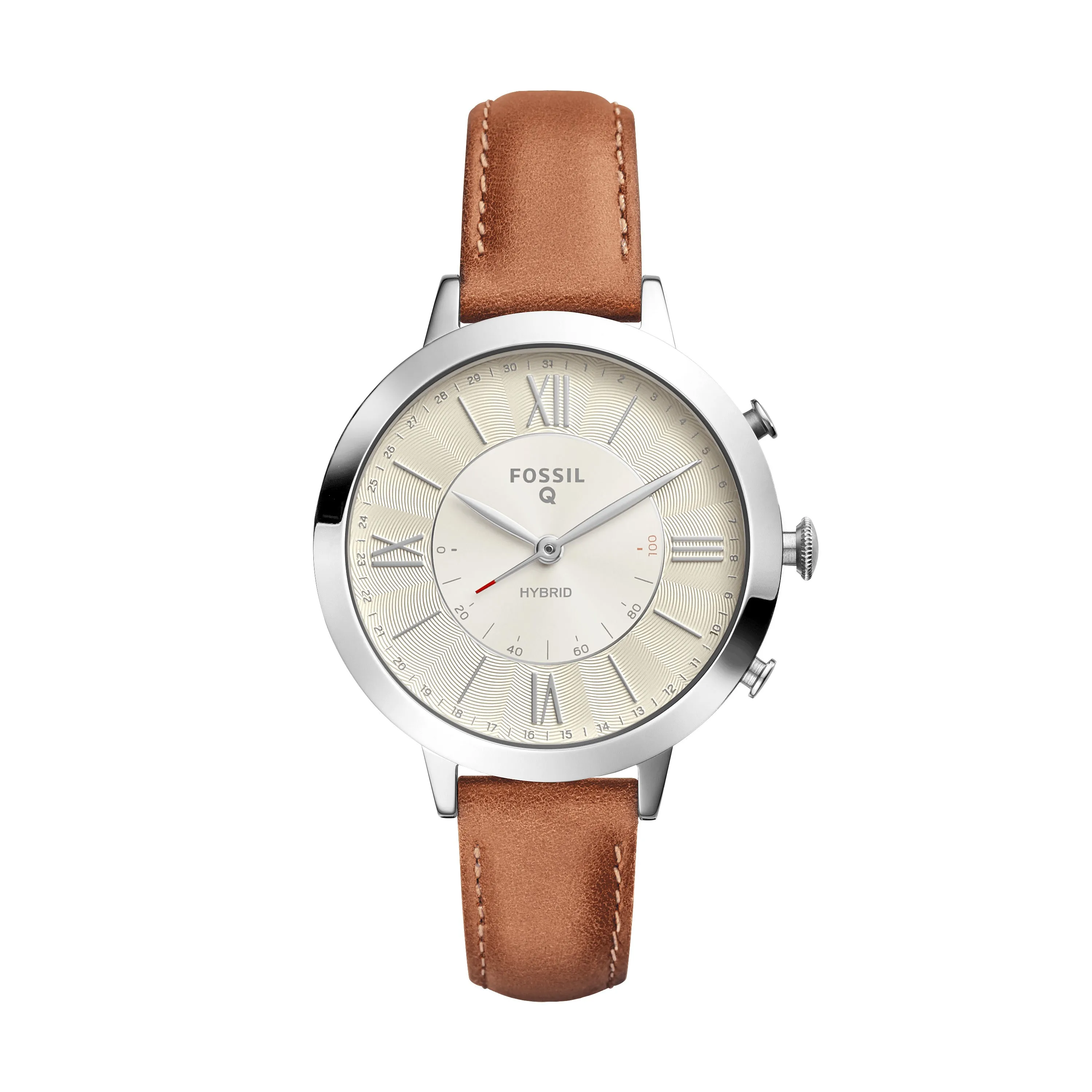 Hybrid Smartwatch Jacqueline Luggage Leather