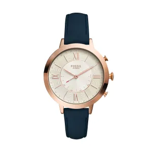 Hybrid Smartwatch Jacqueline Navy Leather