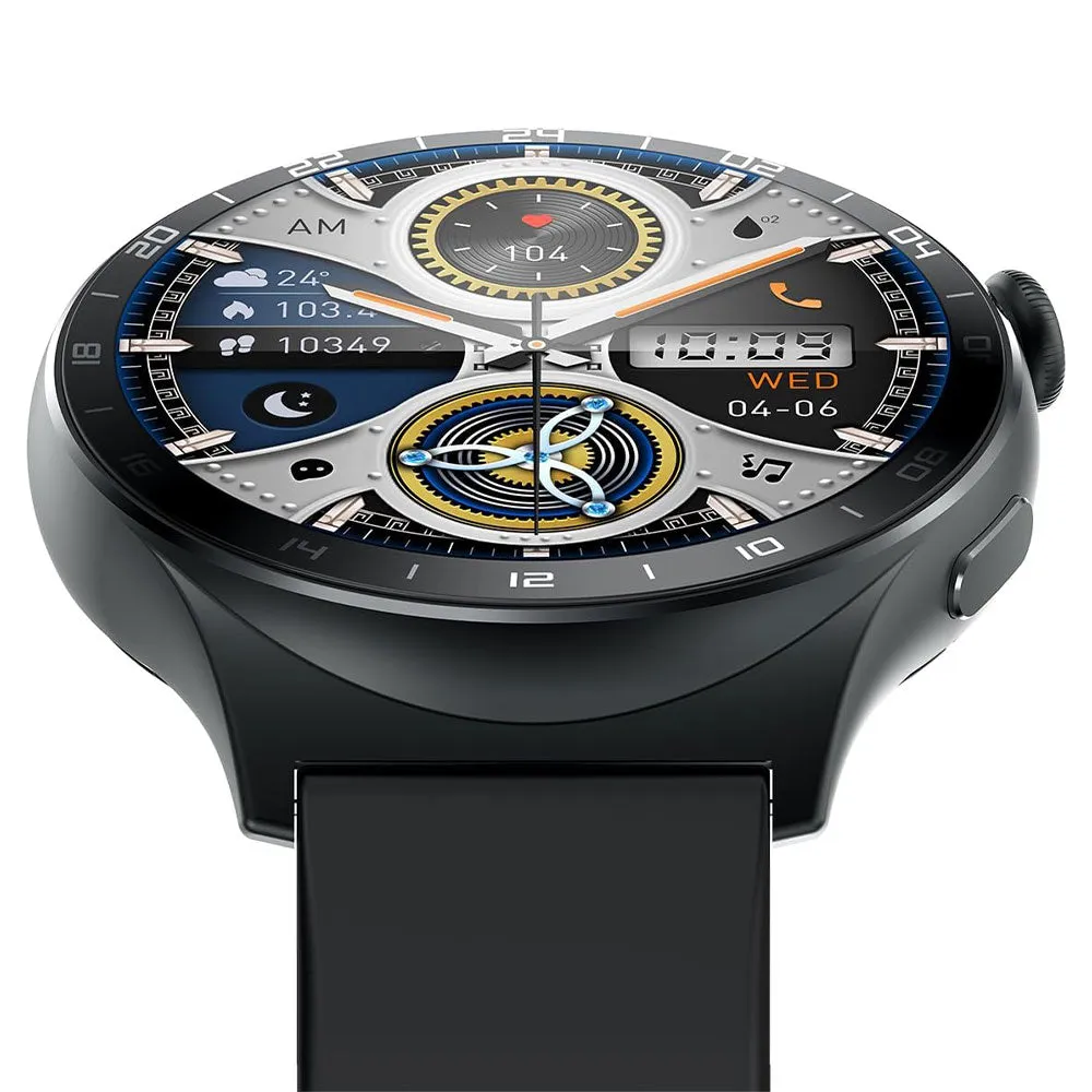Infinix XWatch 3 WE XW3E Smart Watch Black Meta Case With Black Silicone Strap