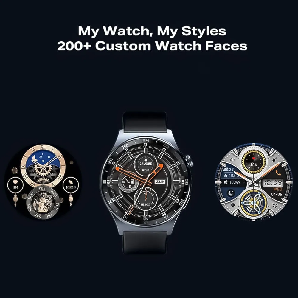 Infinix XWatch 3 WE XW3E Smart Watch Black Meta Case With Black Silicone Strap