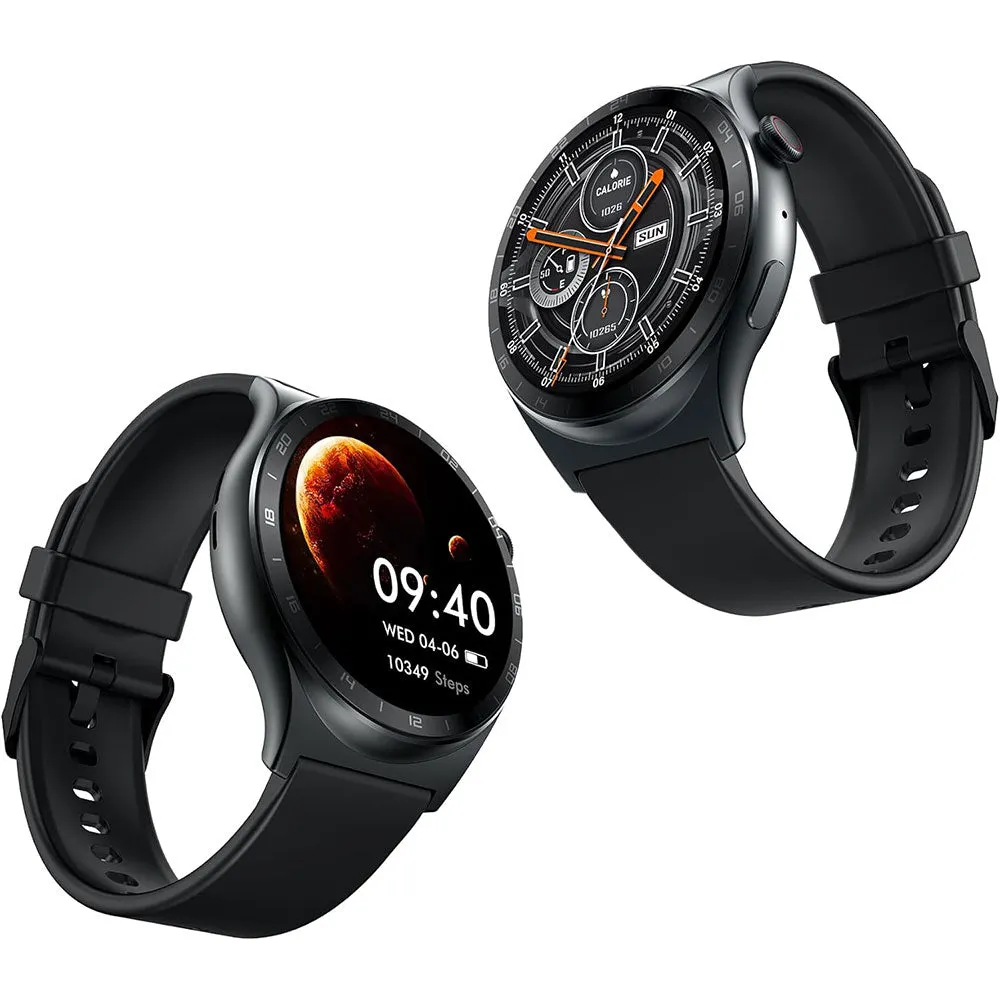 Infinix XWatch 3 WE XW3E Smart Watch Black Meta Case With Black Silicone Strap