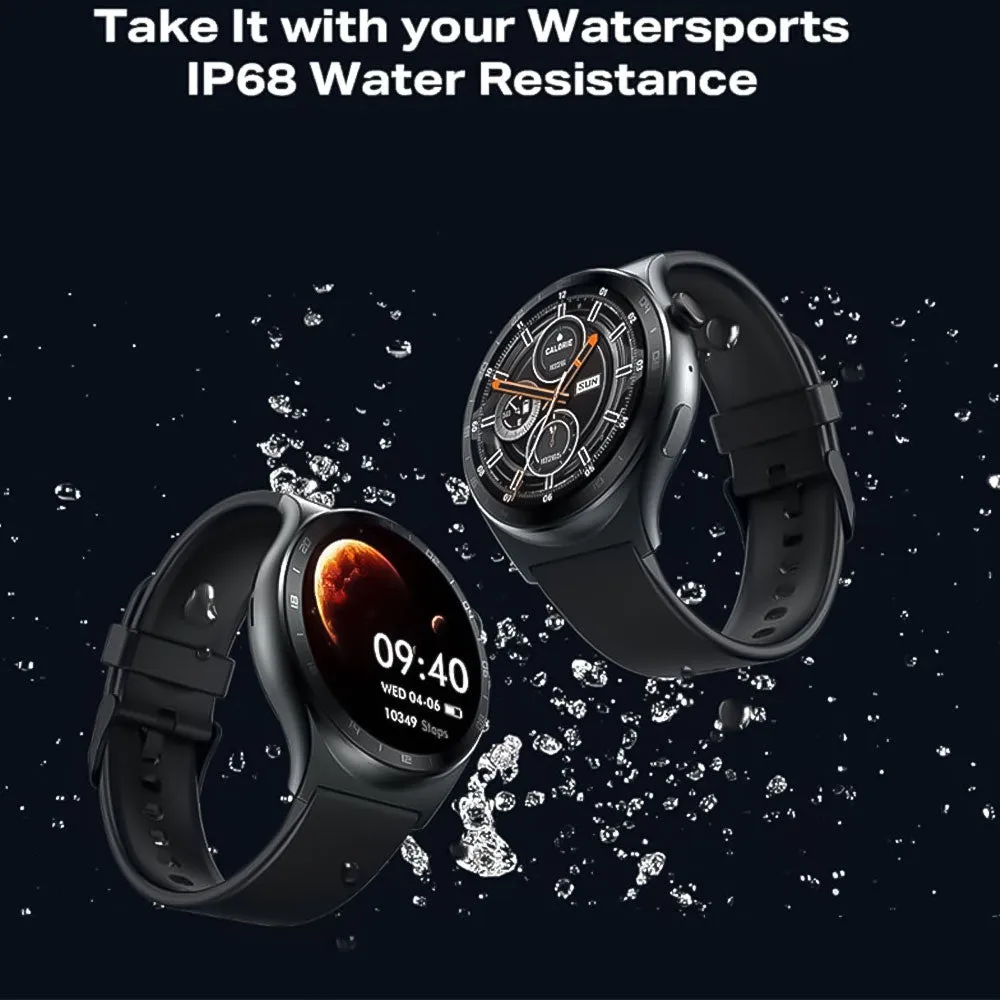 Infinix XWatch 3 WE XW3E Smart Watch Black Meta Case With Black Silicone Strap