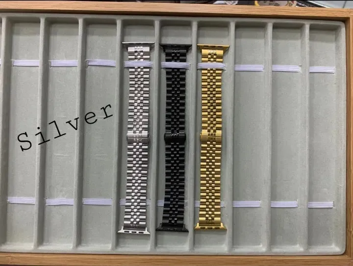 iWatch Stainless Steel Rolex Style Bracelet - Rolex Chain Strap in Metal for Smart Watches (Random Color)