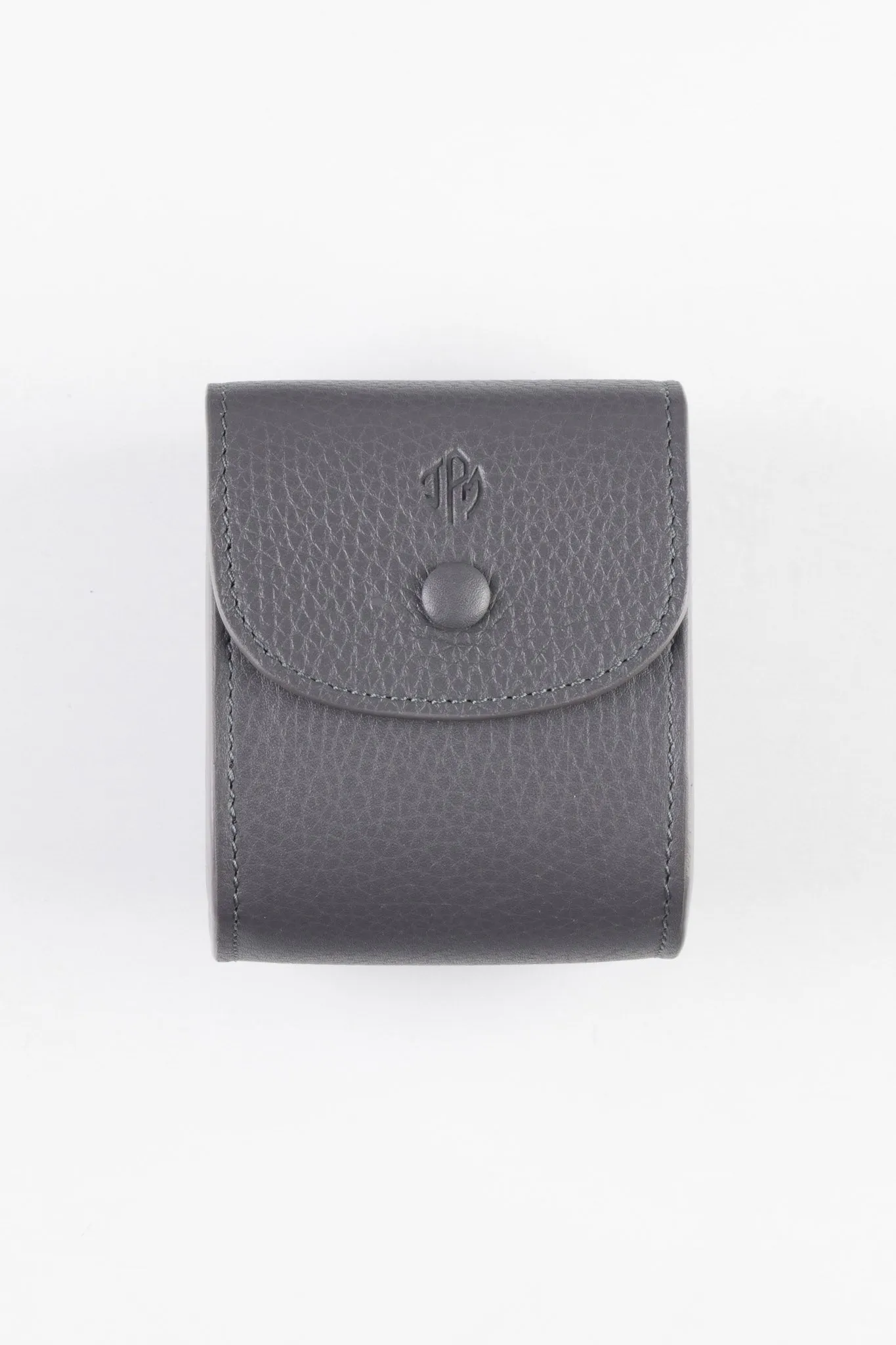 JPM Cubo Single Watch Leather Travel Case in GREY