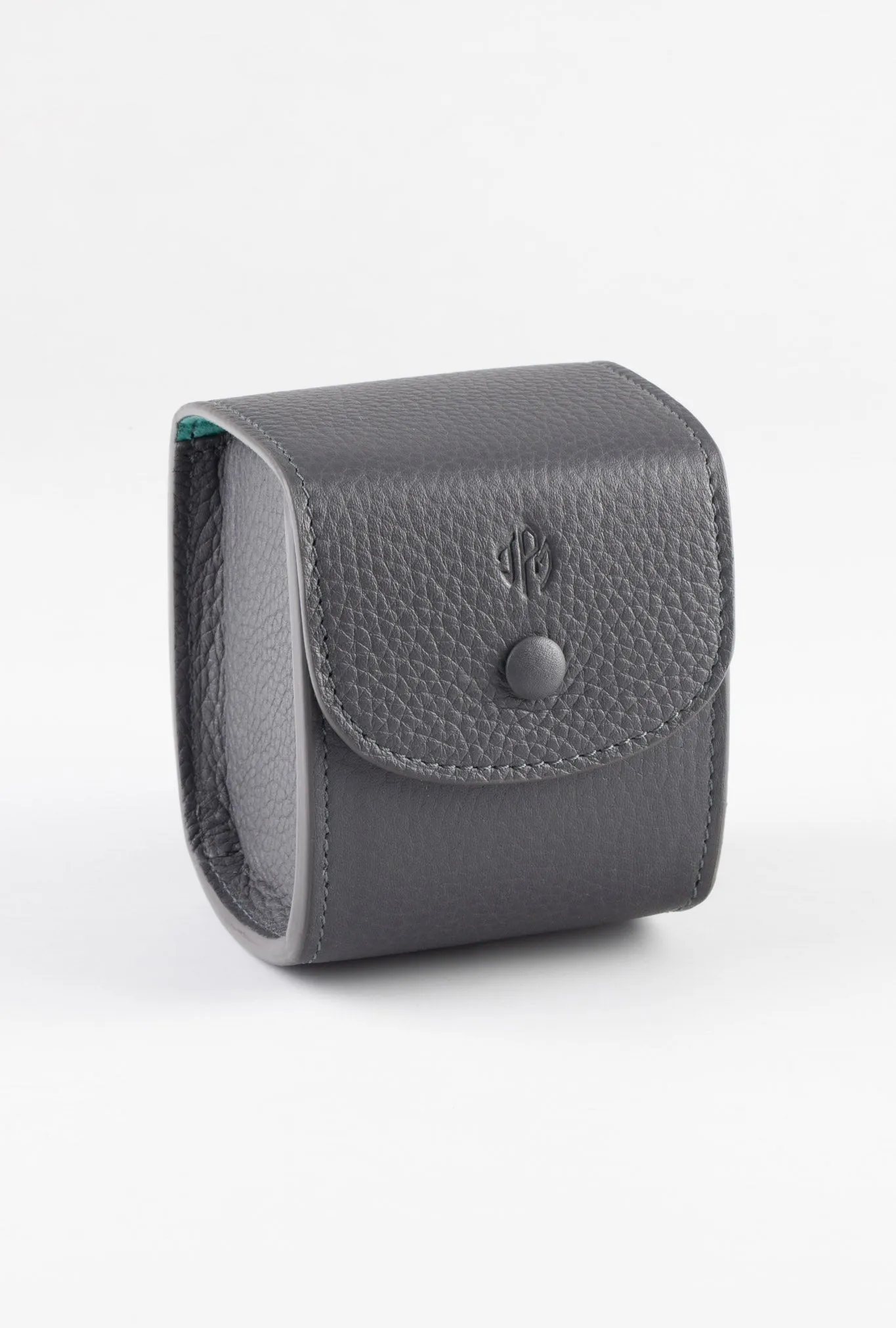 JPM Cubo Single Watch Leather Travel Case in GREY