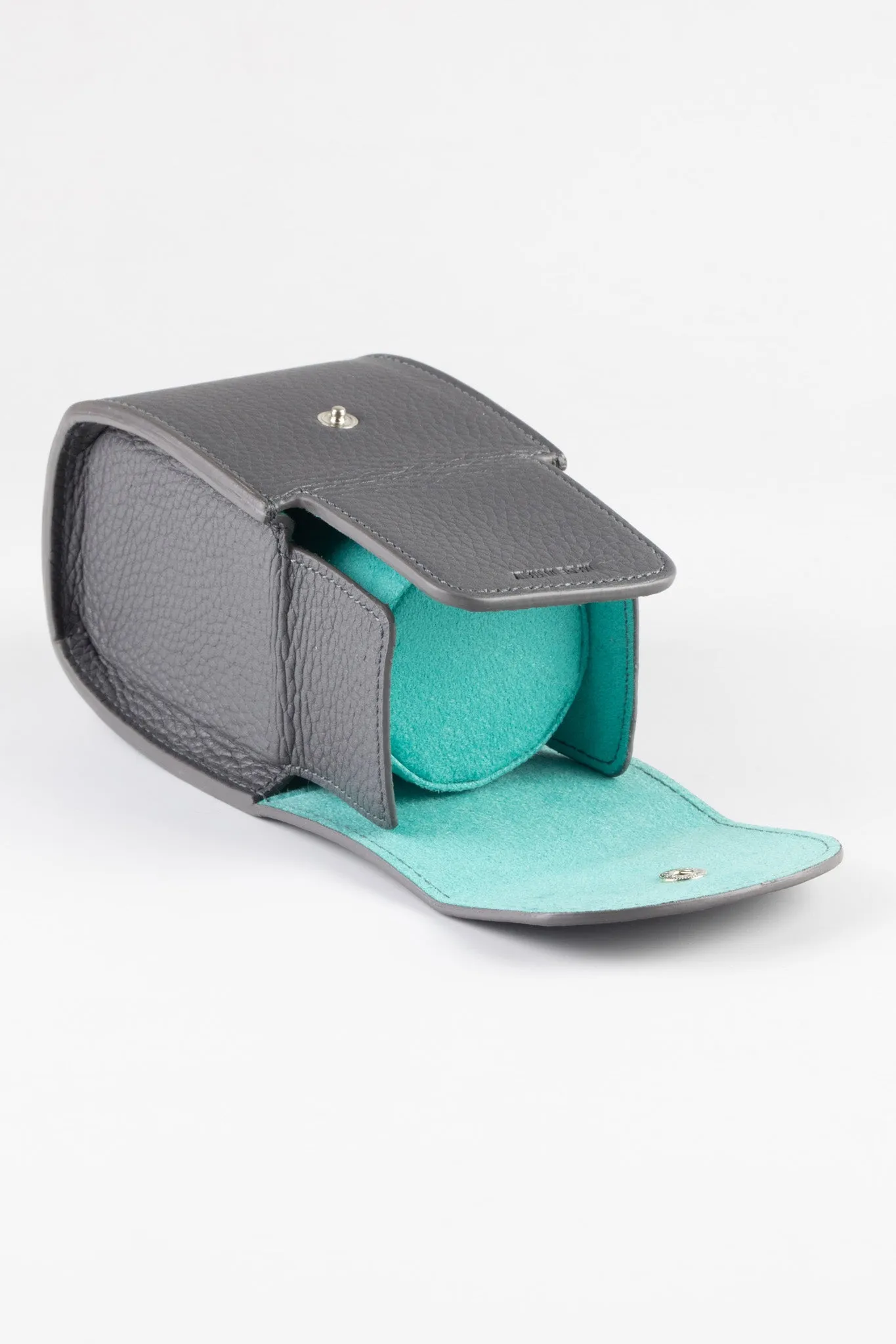 JPM Cubo Single Watch Leather Travel Case in GREY