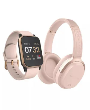 KENDALL   KYLIE   Smartwatch Bluetooth Headphone Set Rose/ Blush