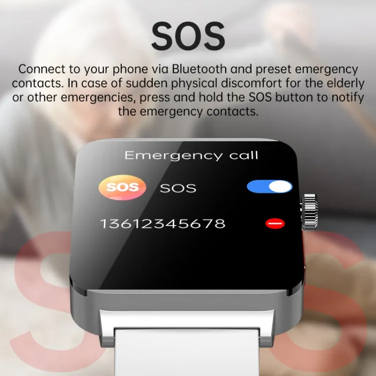 KS03 Pro 1.96 inch Color Screen Smart Watch, Support Bluetooth Call / Health Monitoring(Black)