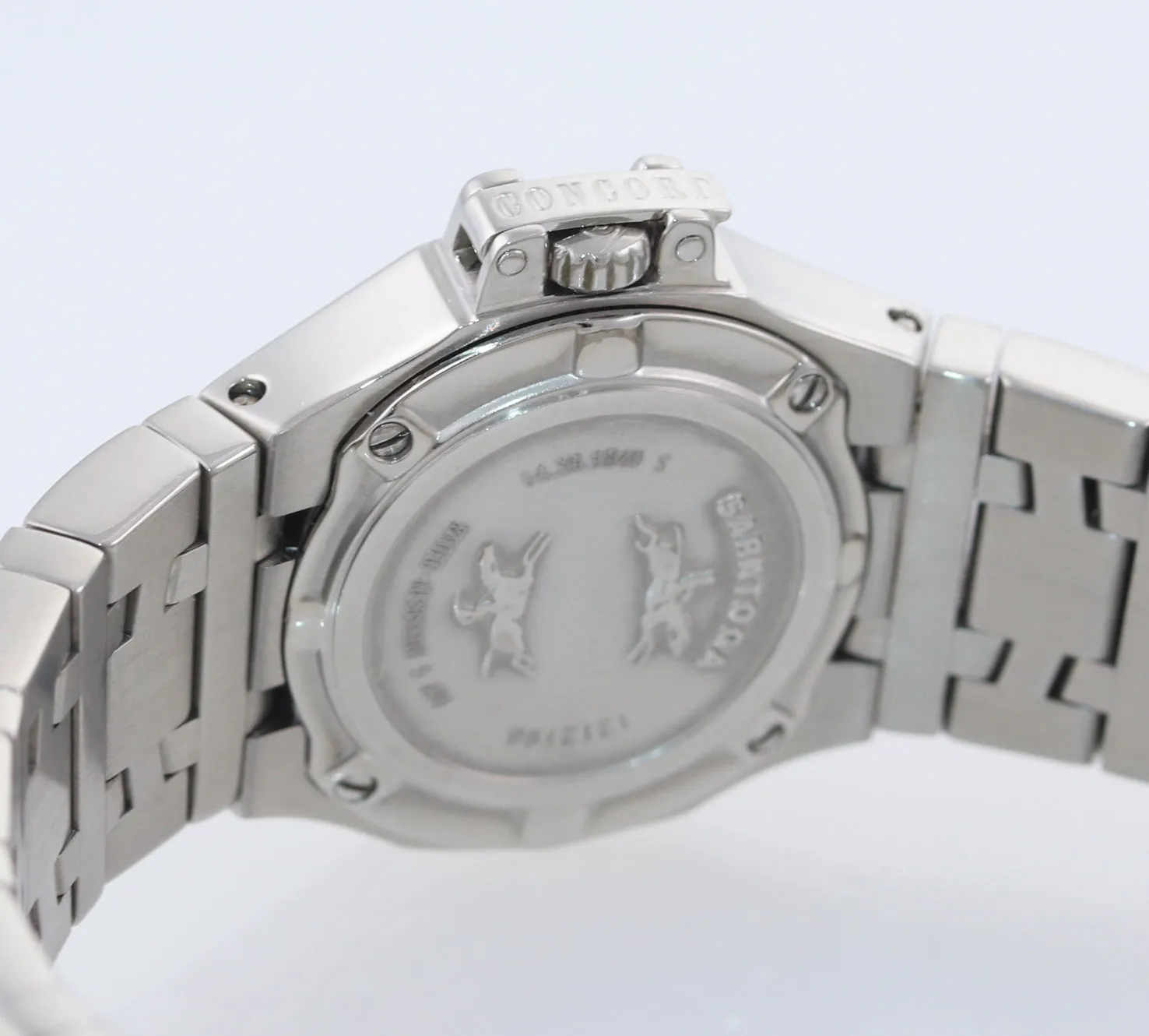 Ladies Concord Saratoga Stainless Steel Diamond Date Quartz Watch 14.36.1840