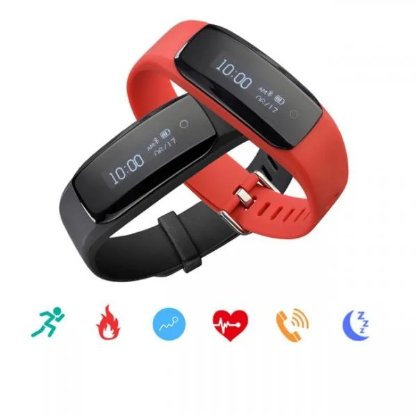 Lenovo HW01 PLUS Heart Rate Sleep Monitor Fitness Smart Watch for Phones Red