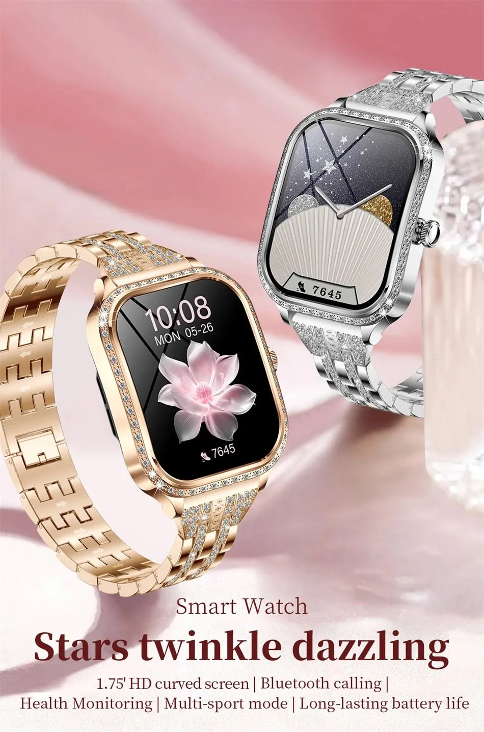 LIGE Smart Watches for Women Waterproof Bluetooth Call Fitness Tracker Smartwatch Mujer Digital Womens Watch Heart Rate Monitor