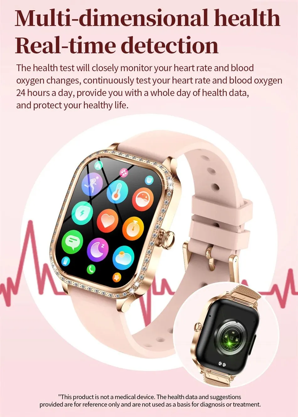 LIGE Smart Watches for Women Waterproof Bluetooth Call Fitness Tracker Smartwatch Mujer Digital Womens Watch Heart Rate Monitor