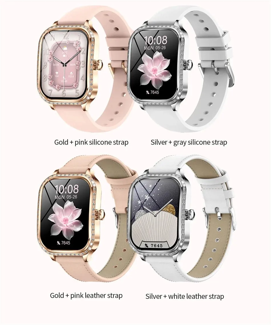 LIGE Smart Watches for Women Waterproof Bluetooth Call Fitness Tracker Smartwatch Mujer Digital Womens Watch Heart Rate Monitor