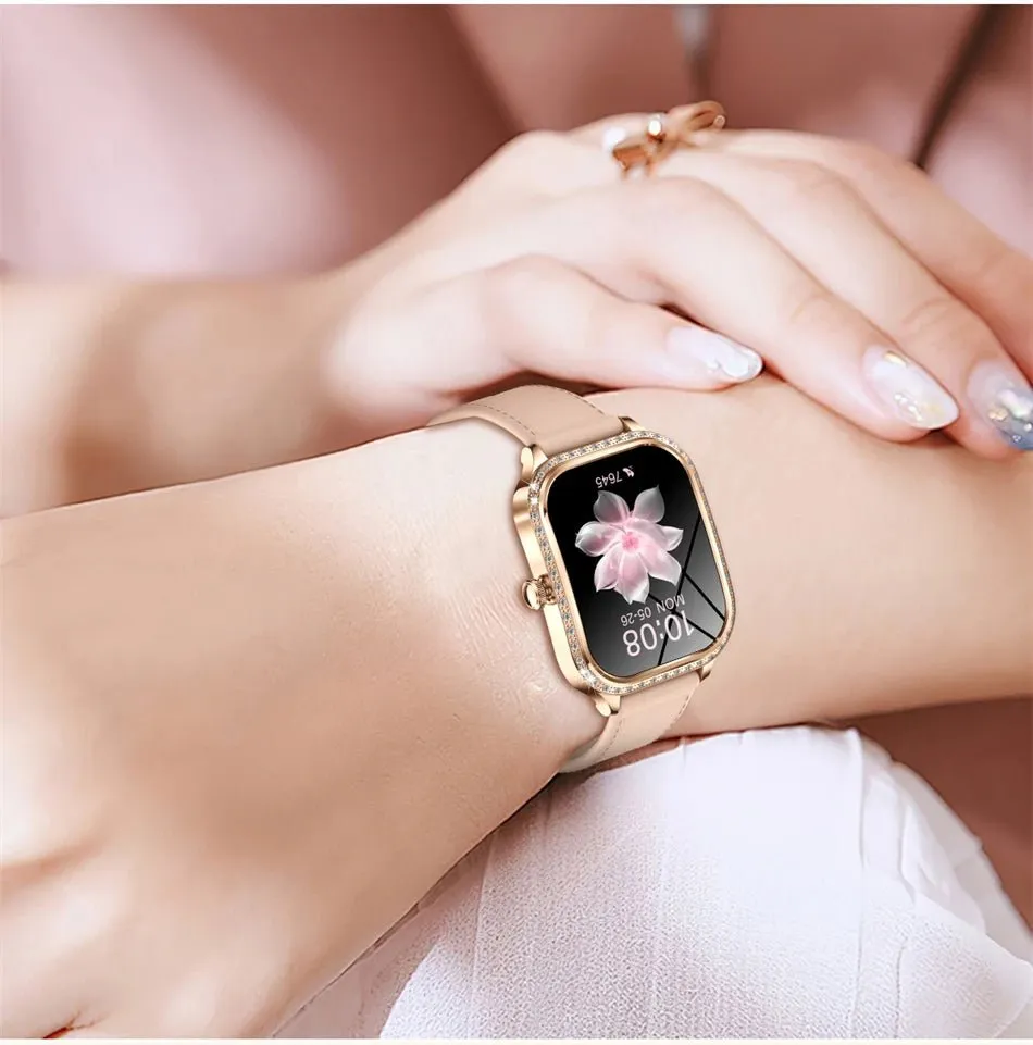 LIGE Smart Watches for Women Waterproof Bluetooth Call Fitness Tracker Smartwatch Mujer Digital Womens Watch Heart Rate Monitor
