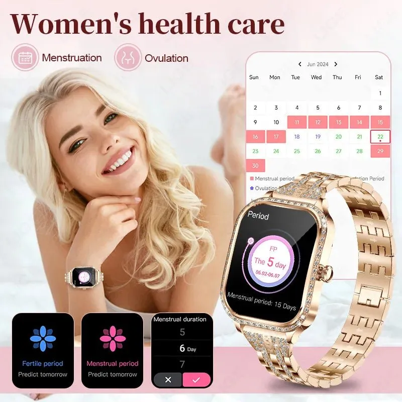 LIGE Smart Watches for Women Waterproof Bluetooth Call Fitness Tracker Smartwatch Mujer Digital Womens Watch Heart Rate Monitor