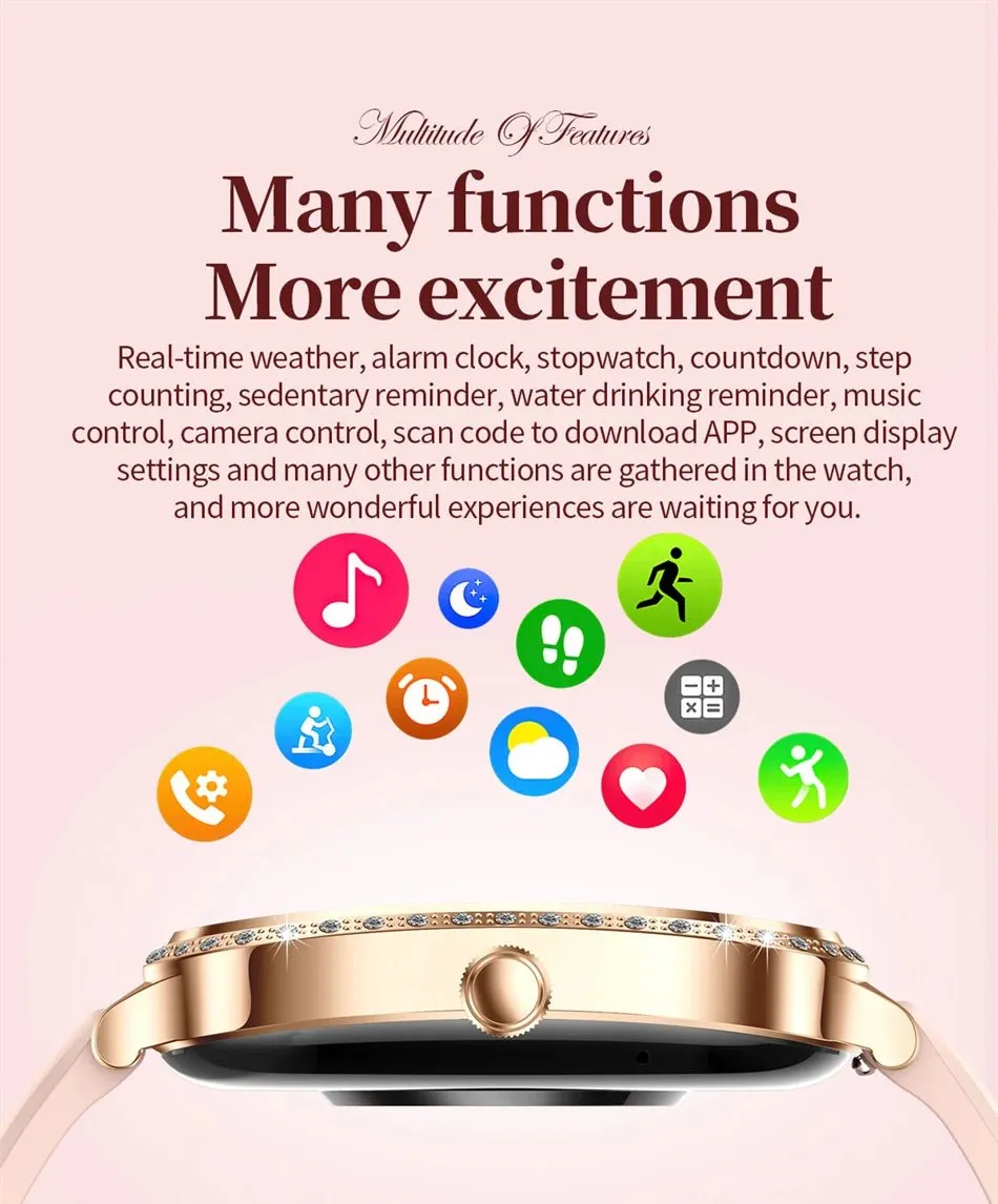 LIGE Smart Watches for Women Waterproof Bluetooth Call Fitness Tracker Smartwatch Mujer Digital Womens Watch Heart Rate Monitor