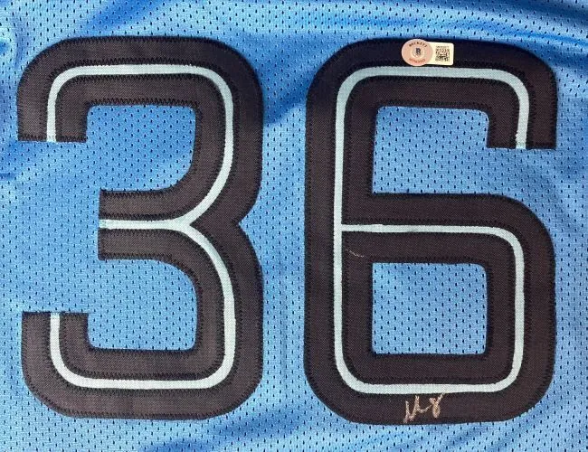 Marcus Smart Memphis Signed Light Blue Basketball Jersey BAS