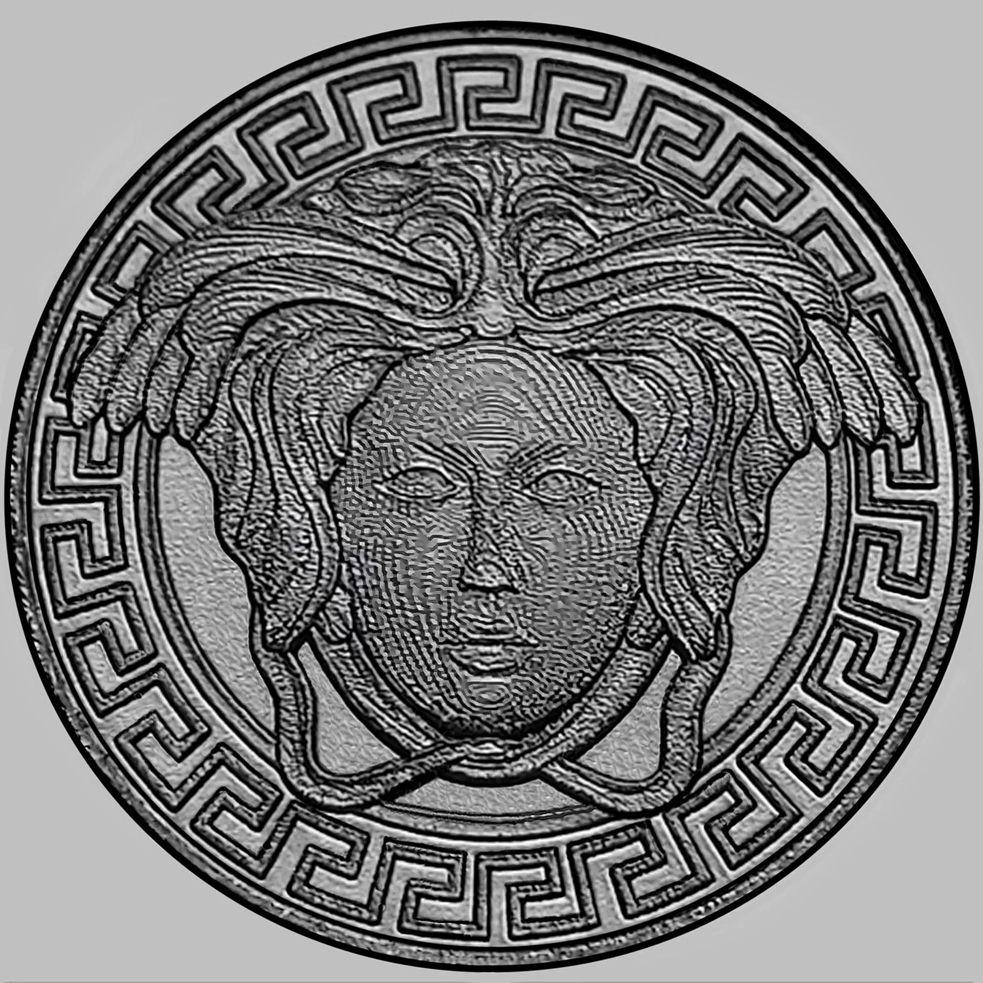 Medusa Head Engraved Watch Band for 22mm 24mm 25mm Lugs Traditional Casual Luxury and Smartwatches Silver Color Stainless Steel Bracelet Strap N13