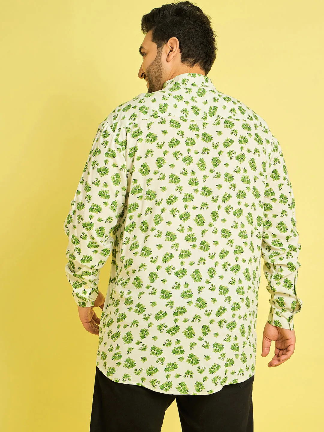 Men Plus Size Adonis Floral Kurta