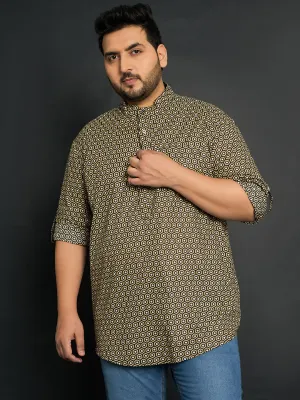 Men Plus Size Ryder Printed Kurta