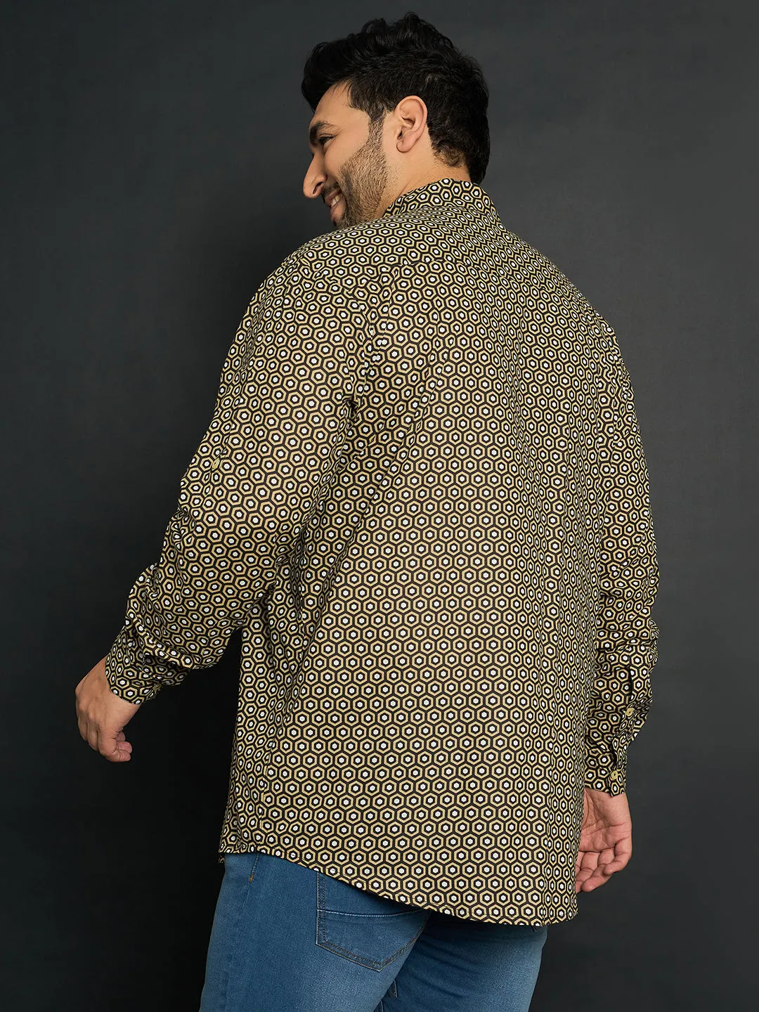 Men Plus Size Ryder Printed Kurta