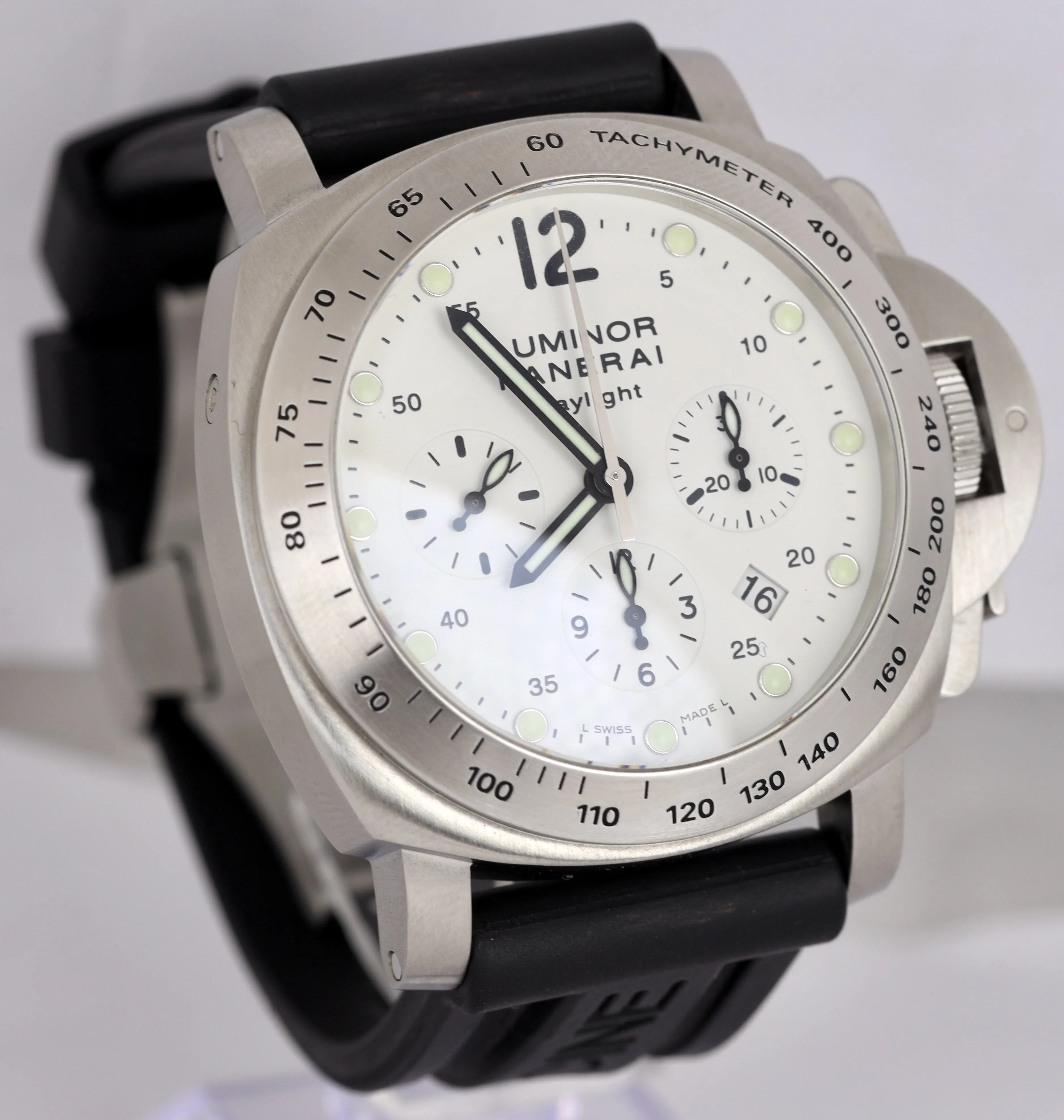MINT 2007 Panerai Luminor Daylight Chronograph White PAM 251 Steel PAM00251 44MM