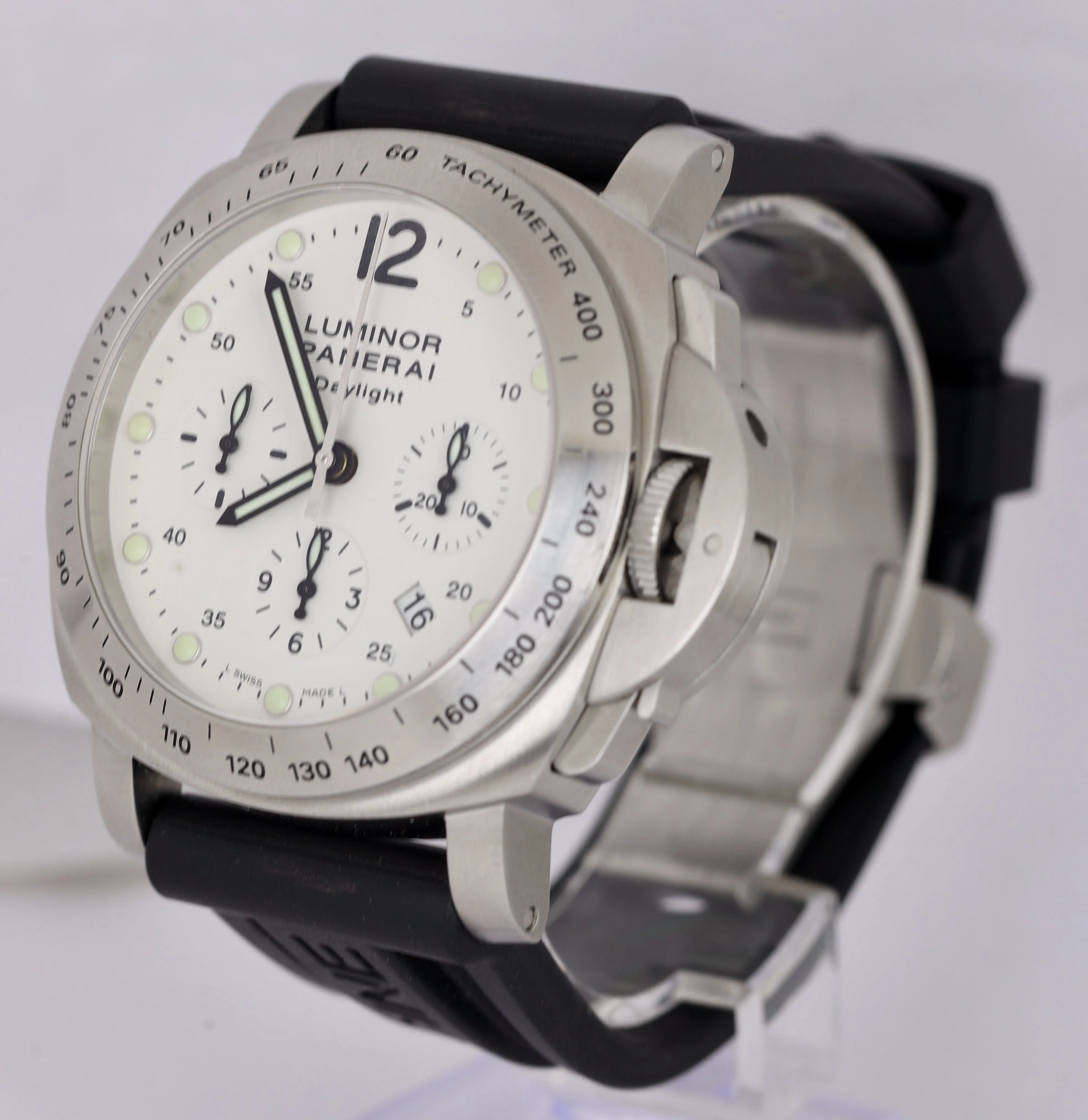 MINT 2007 Panerai Luminor Daylight Chronograph White PAM 251 Steel PAM00251 44MM