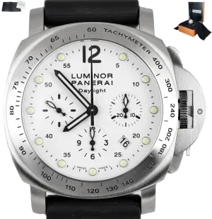 MINT 2007 Panerai Luminor Daylight Chronograph White PAM 251 Steel PAM00251 44MM