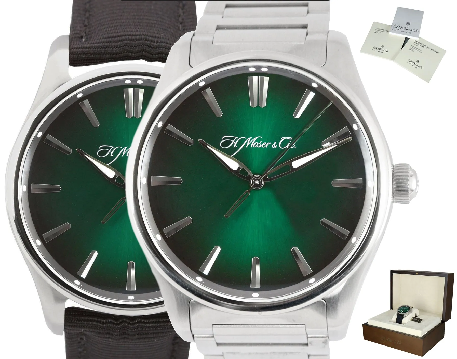 MINT H. Moser & Cie. Pioneer Centre Seconds Cosmic Green 42.8mm 3200-1202 Watch