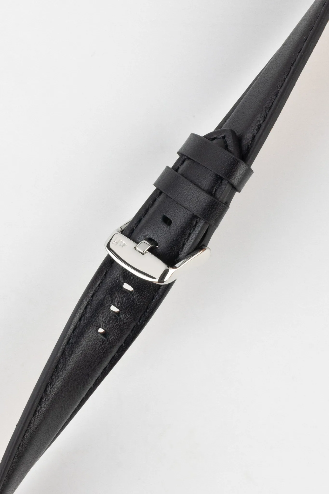 Morellato CROQUET Quick-Release Leather Watch Strap in BLACK