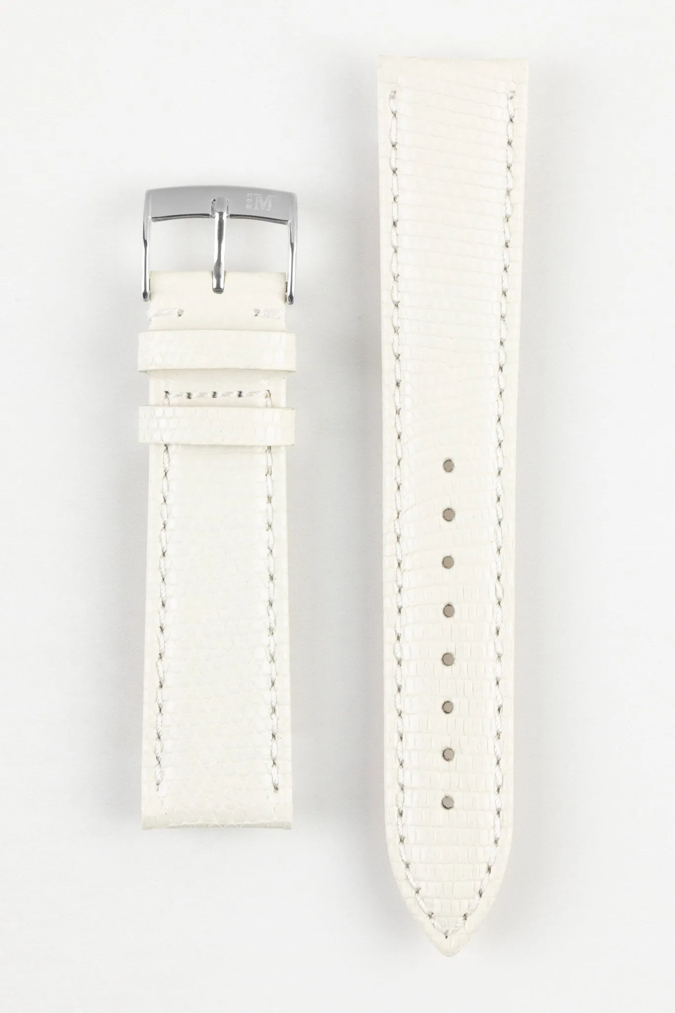 Morellato VIOLINO Genuine Lizard Skin Strap in WHITE