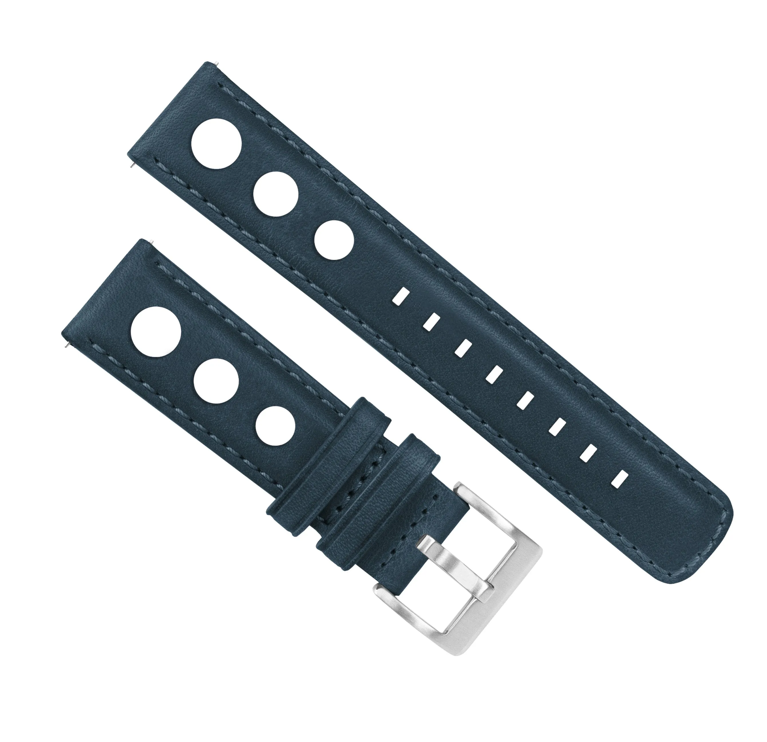 Navy Blue Rally Horween Leather Watch Band
