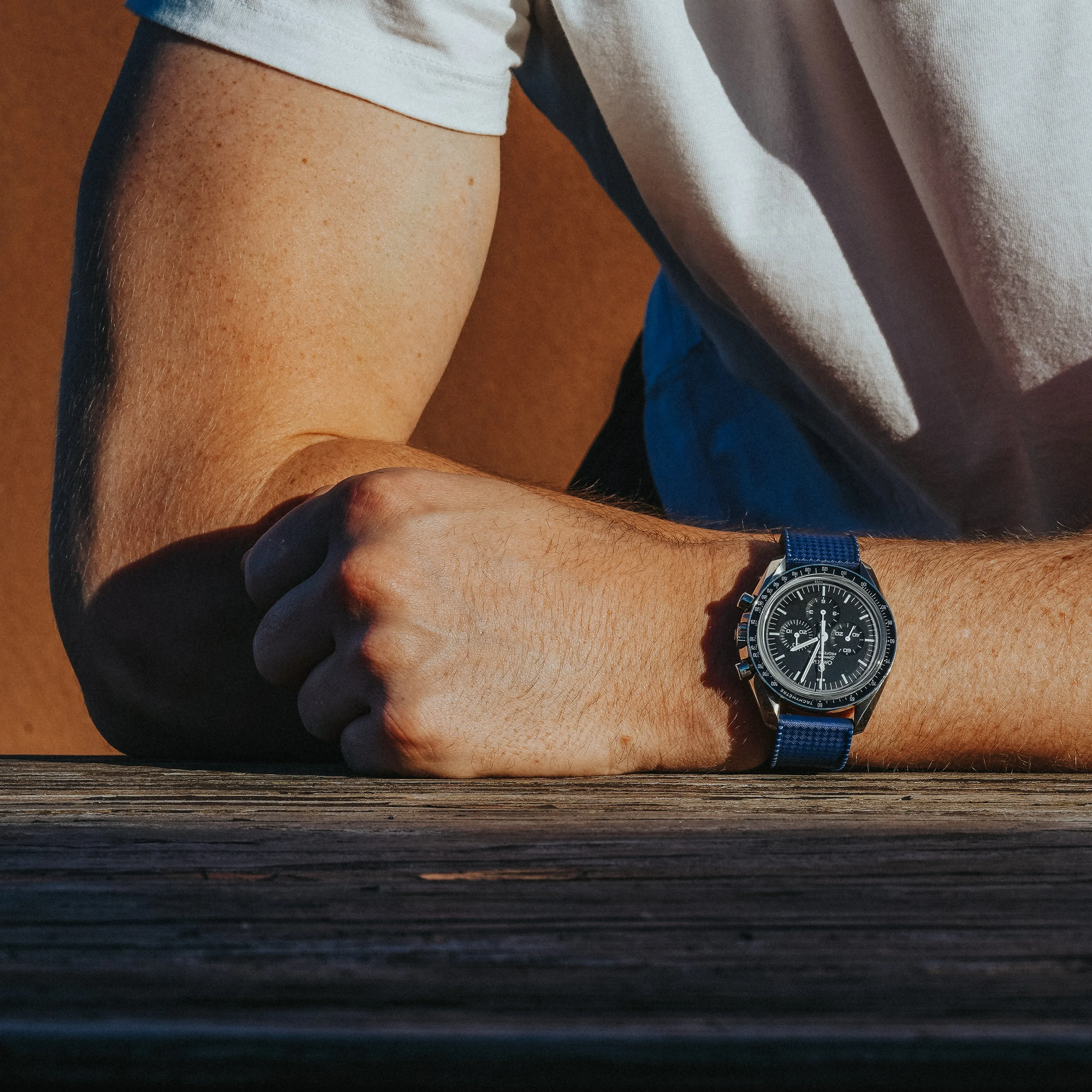 Navy Blue Tropical Style Watch Band