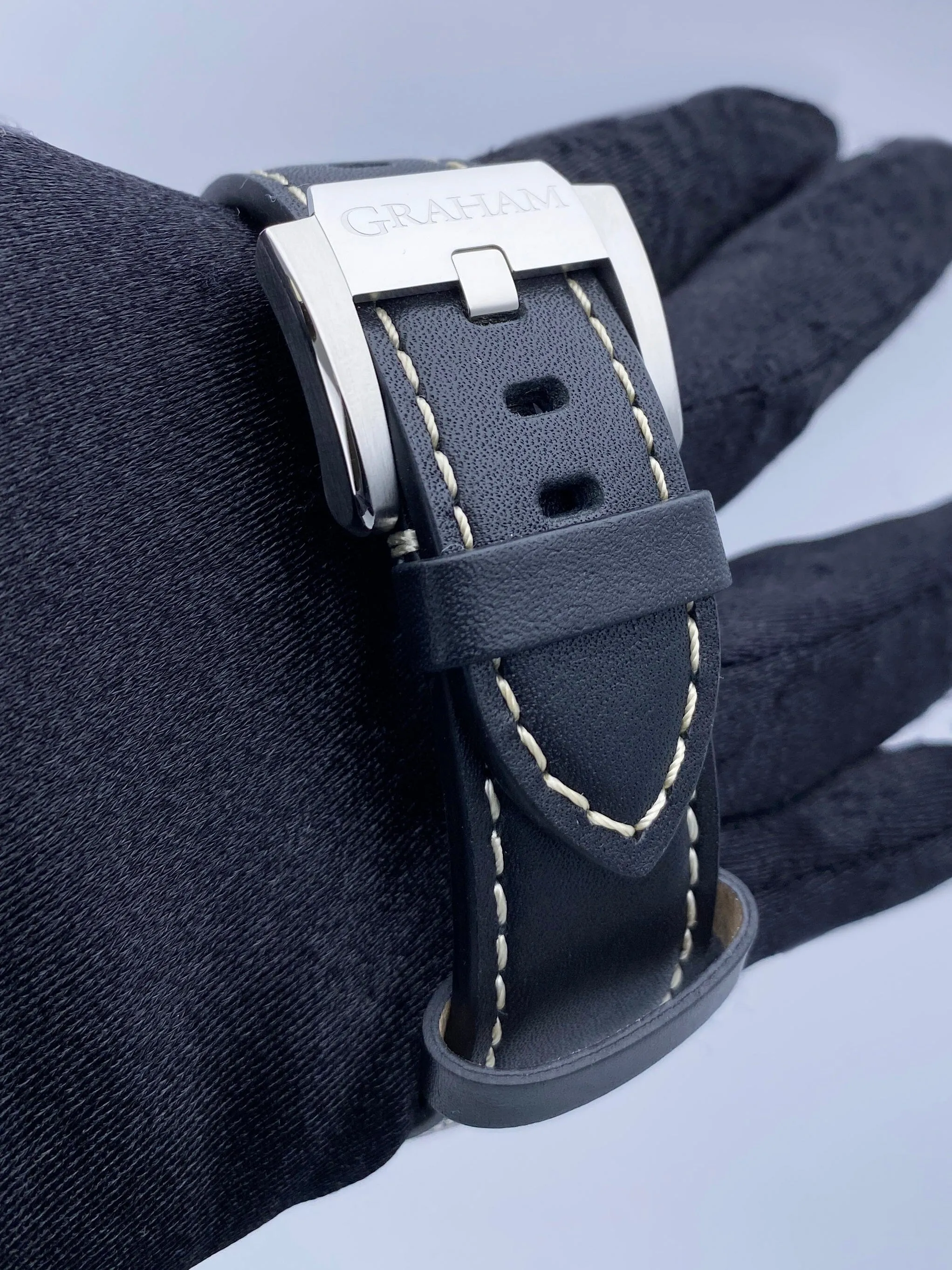 New Graham Fortress GMT Black Dial Mens Watch Box Papers