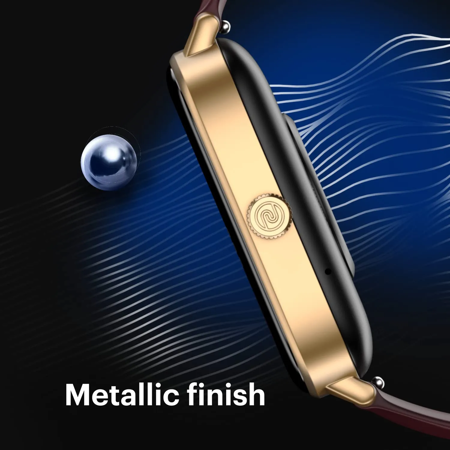 Noise Newly Launched Quad Call 1.81" Display, Bluetooth Calling Smart Watch, AI Voice Assistance, 160 Hrs Battery Life, Metallic Build, in-Built Games, 100 Sports Modes, 100  Watch Faces (Space Blue)