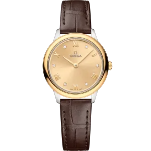Omega De Ville Prestige 27.5 mm, steel - yellow gold on leather strap
